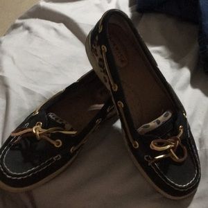 Speedy topsider leopard print angelfish shoes 7.5